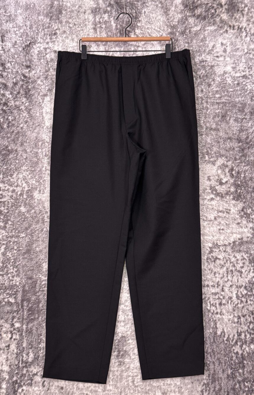 New Acne Studios Pants 52 / US XL Mens Black Wool Blend Loose Fit Suit Trouser